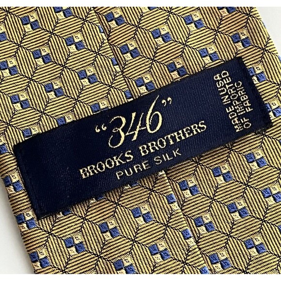 Brooks Brothers 346 Men’s Tie Multi Colored Pure Silk Textured USA 3.5 Wide - Picture 6 of 8